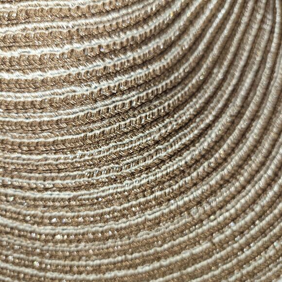 Straw Hat Visor Wallabe Womens One Size Brown Green Lightweight Foldable Travel - Picture 2 of 8